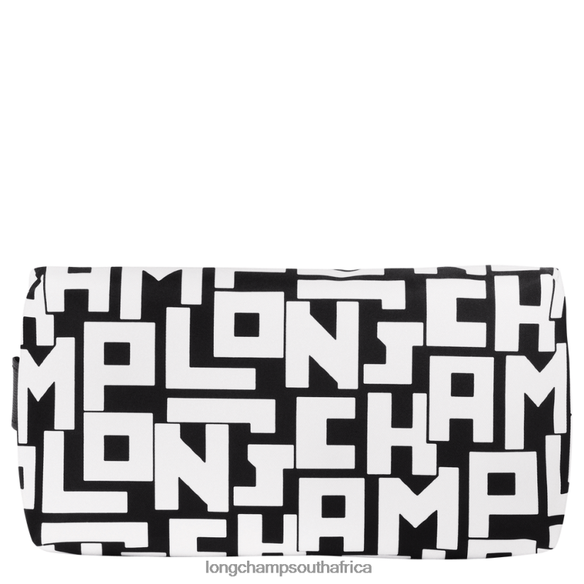 Le Pliage LGP Pouch Black/White Leather Goods Longchamp Women 6D0H6J677