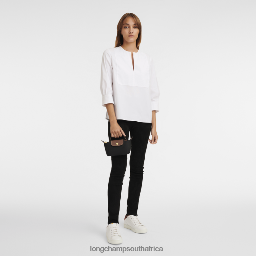 Le Pliage Original Pouch with handle Black Leather Goods Longchamp Women 6D0H6J662