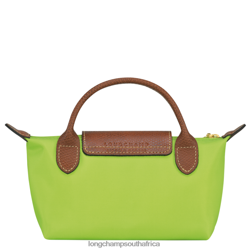 Le Pliage Original Pouch with handle Green Light Leather Goods Longchamp Women 6D0H6J663