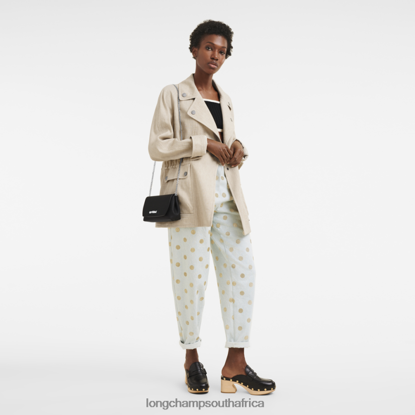 Roseau Clutch Black Leather Goods Longchamp Women 6D0H6J250