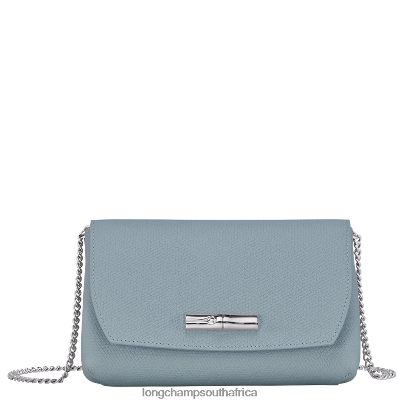Roseau Clutch Cloud Blue Leather Goods Longchamp Women 6D0H6J254