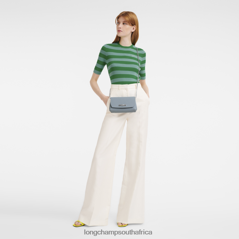 Roseau Clutch Cloud Blue Leather Goods Longchamp Women 6D0H6J254