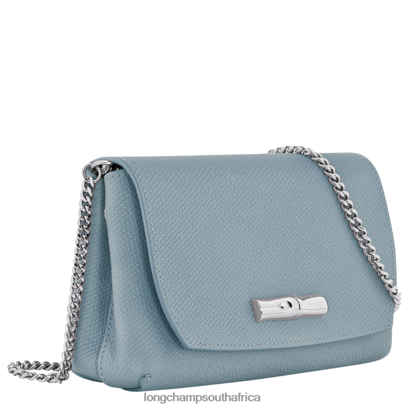 Roseau Clutch Cloud Blue Leather Goods Longchamp Women 6D0H6J254