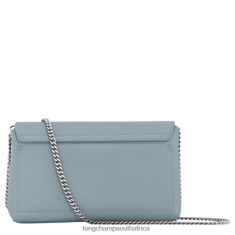 Roseau Clutch Cloud Blue Leather Goods Longchamp Women 6D0H6J254