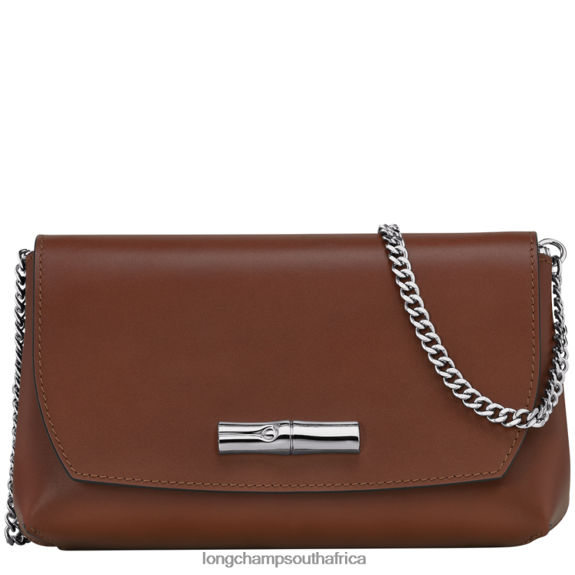 Roseau Clutch Ebony Leather Goods Longchamp Women 6D0H6J247