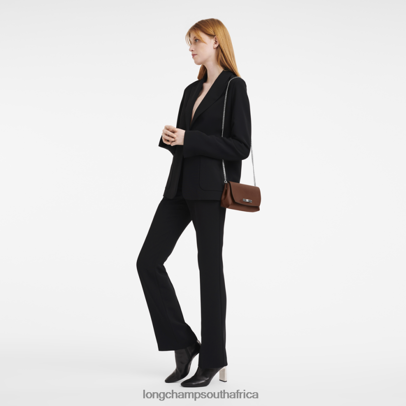 Roseau Clutch Ebony Leather Goods Longchamp Women 6D0H6J247