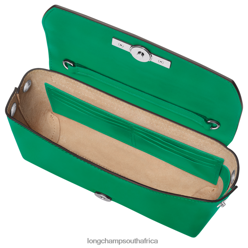 Roseau Clutch Grass/Green Light Leather Goods Longchamp Women 6D0H6J248