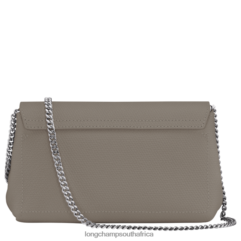 Roseau Clutch Turtledove Leather Goods Longchamp Women 6D0H6J255