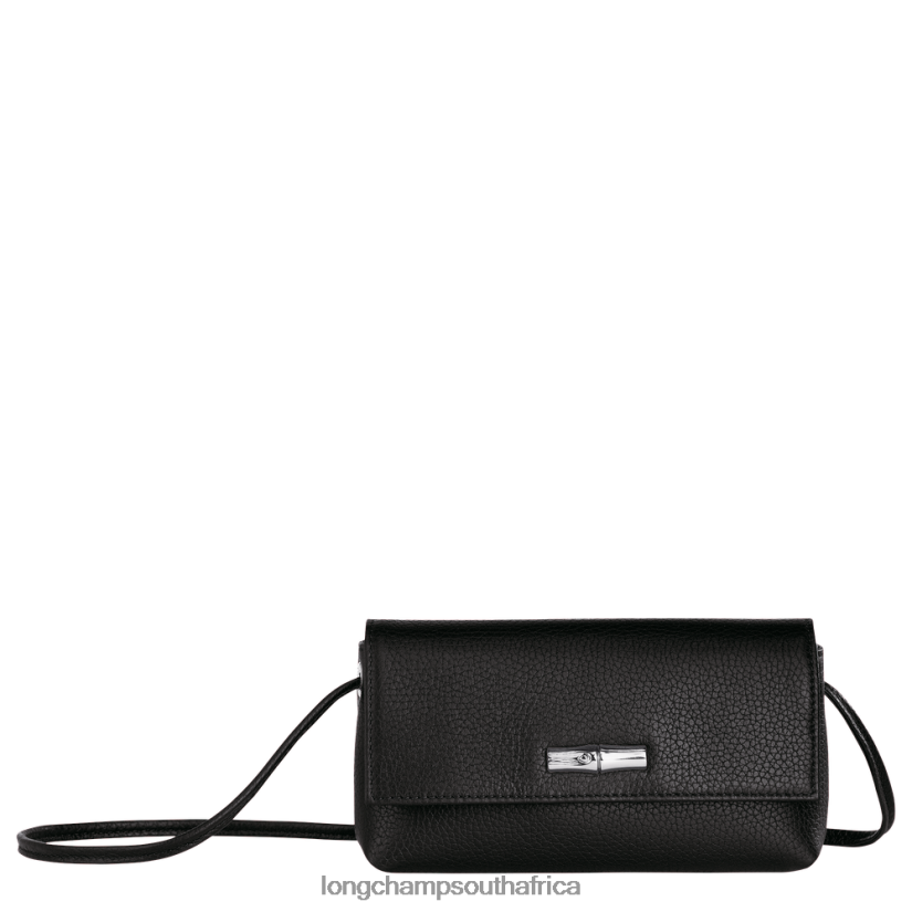 Roseau Essential Clutch Black Leather Goods Longchamp Women 6D0H6J9