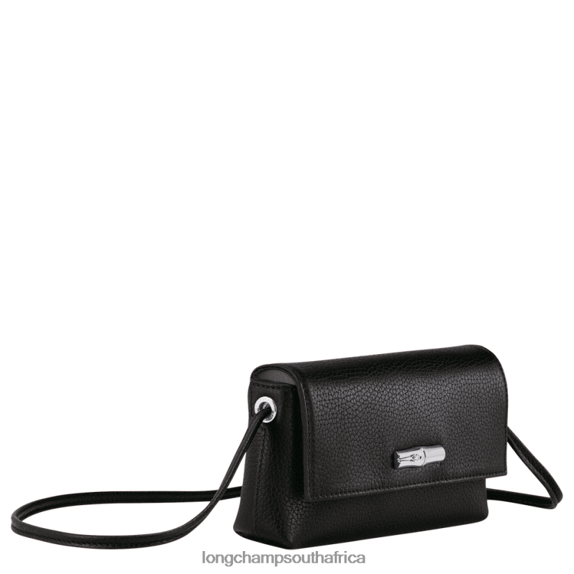 Roseau Essential Clutch Black Leather Goods Longchamp Women 6D0H6J9