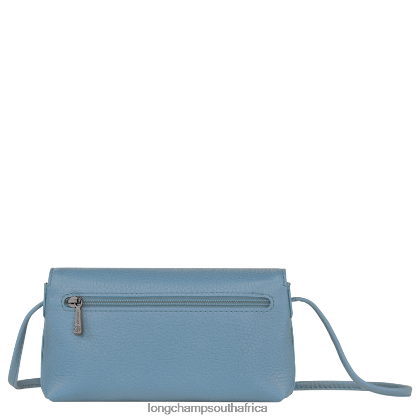 Roseau Essential Clutch Slate Leather Goods Longchamp Women 6D0H6J12