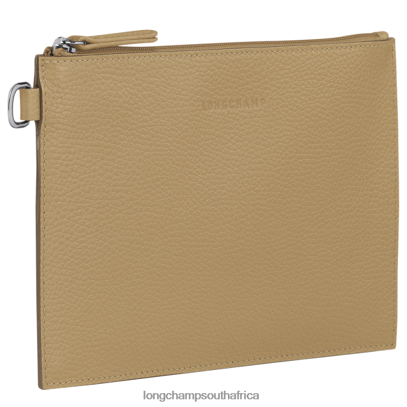 Roseau Essential Pouch Beige Leather Goods Longchamp Women 6D0H6J691
