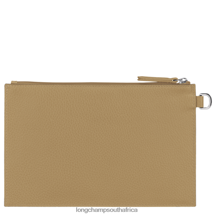 Roseau Essential Pouch Beige Leather Goods Longchamp Women 6D0H6J691