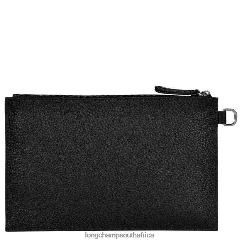 Roseau Essential Pouch Black Leather Goods Longchamp Women 6D0H6J690