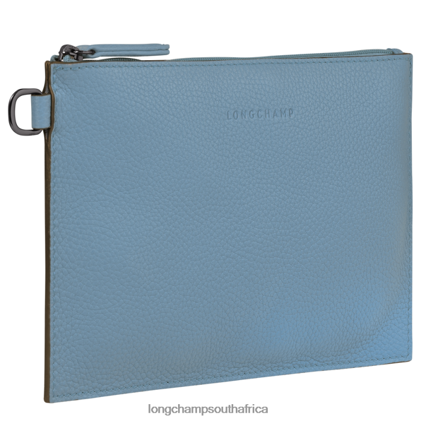 Roseau Essential Pouch Slate Leather Goods Longchamp Women 6D0H6J693