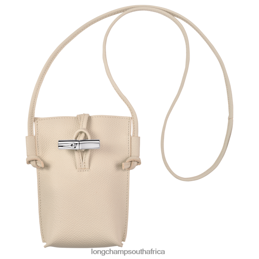 Roseau Phone case with lace Paper Leather Goods Longchamp Women 6D0H6J686