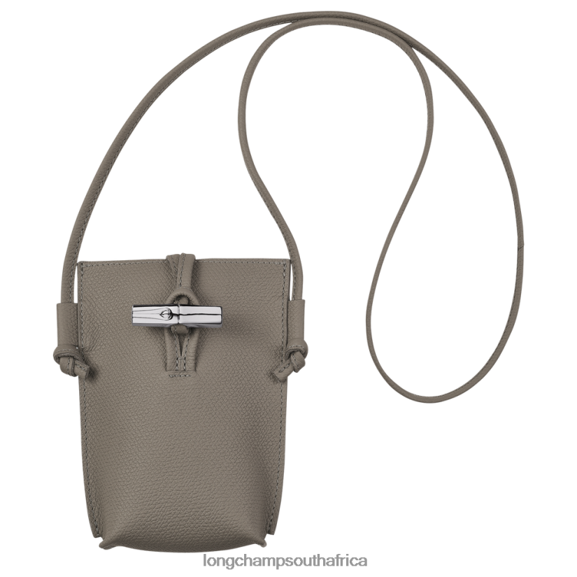 Roseau Phone case with lace Turtledove Leather Goods Longchamp Women 6D0H6J688