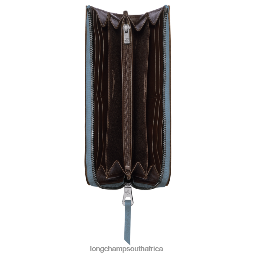 3D Wallet with zip around Slate Leather Goods Longchamp Women 6D0H6J622