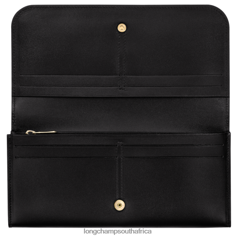 Box-Trot Continental wallet Black Leather Goods Longchamp Women 6D0H6J558