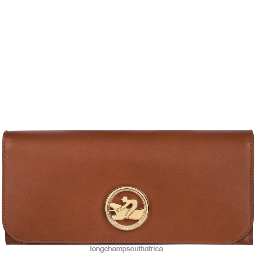 Box-Trot Continental wallet Cognac Leather Goods Longchamp Women 6D0H6J560