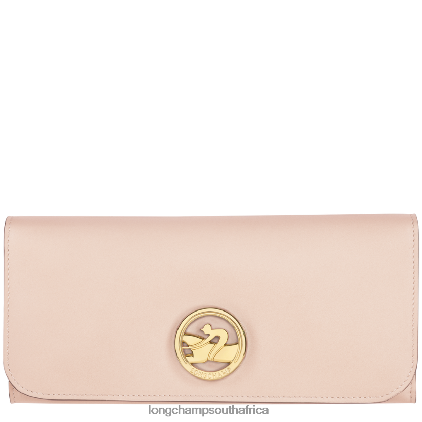 Box-Trot Continental wallet Pale Pink Leather Goods Longchamp Women 6D0H6J561