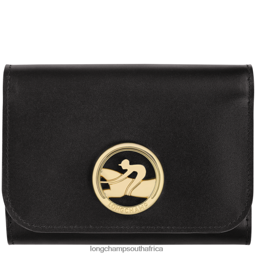 Box-Trot Wallet Black Leather Goods Longchamp Women 6D0H6J554
