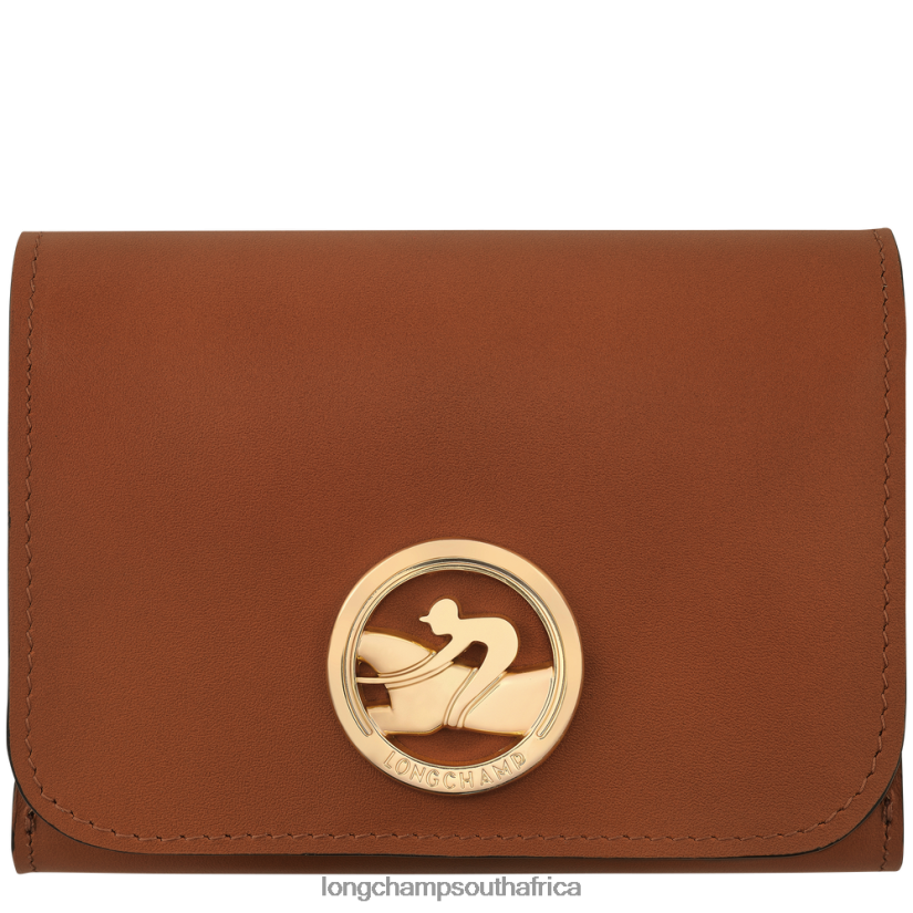 Box-Trot Wallet Cognac Leather Goods Longchamp Women 6D0H6J556