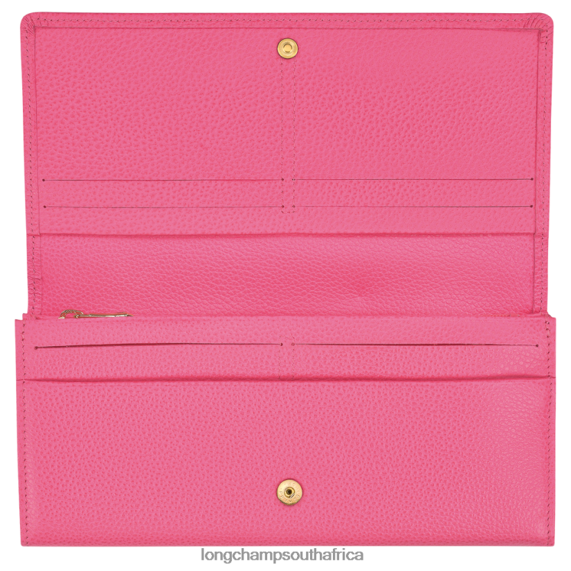 Le Foulonne Continental wallet Candy Leather Goods Longchamp Women 6D0H6J607