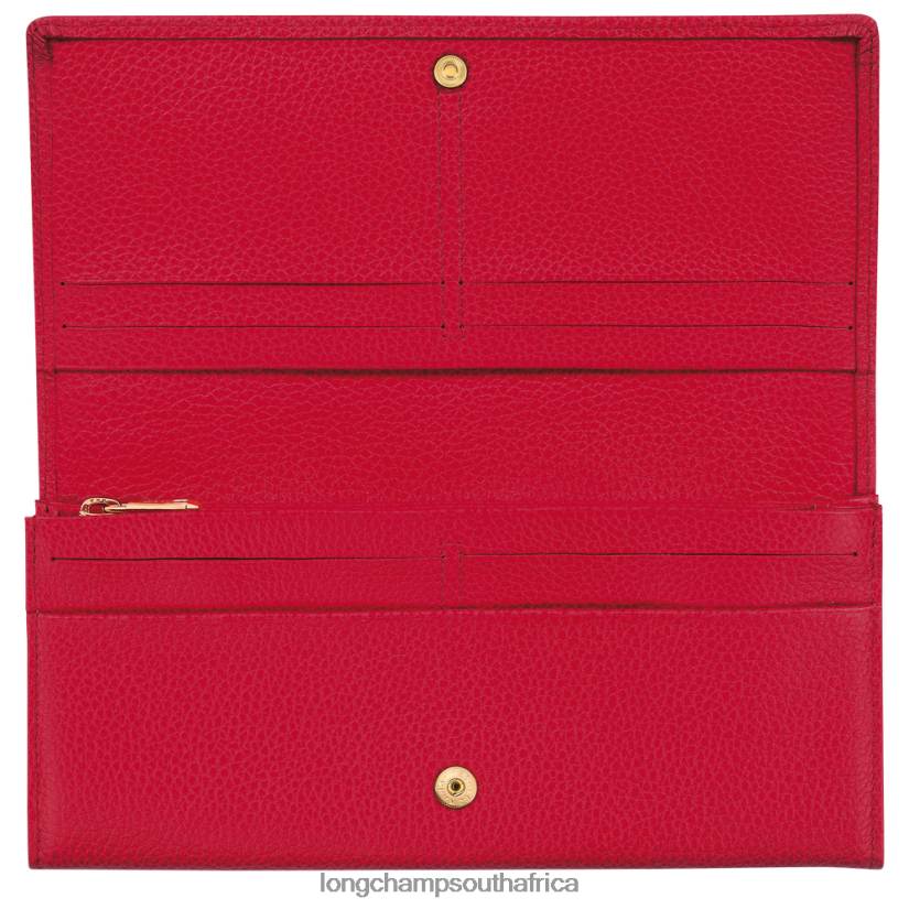 Le Foulonne Continental wallet Love Leather Goods Longchamp Women 6D0H6J605