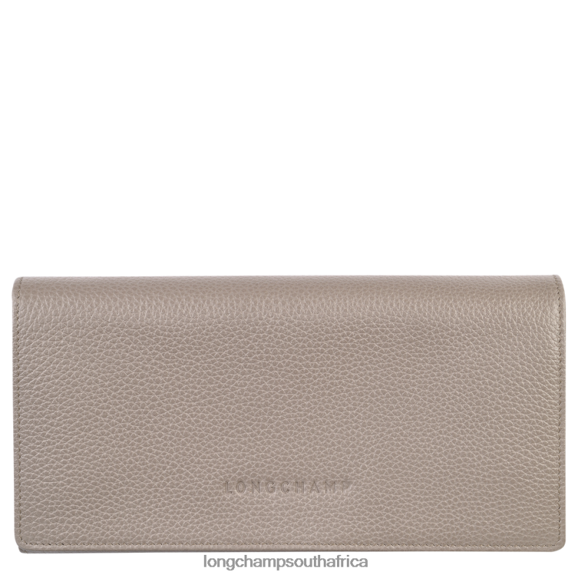 Le Foulonne Continental wallet Turtledove Leather Goods Longchamp Women 6D0H6J612