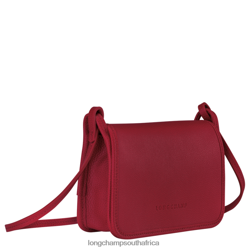 Le Foulonne Wallet on chain Red Leather Goods Longchamp Women 6D0H6J330