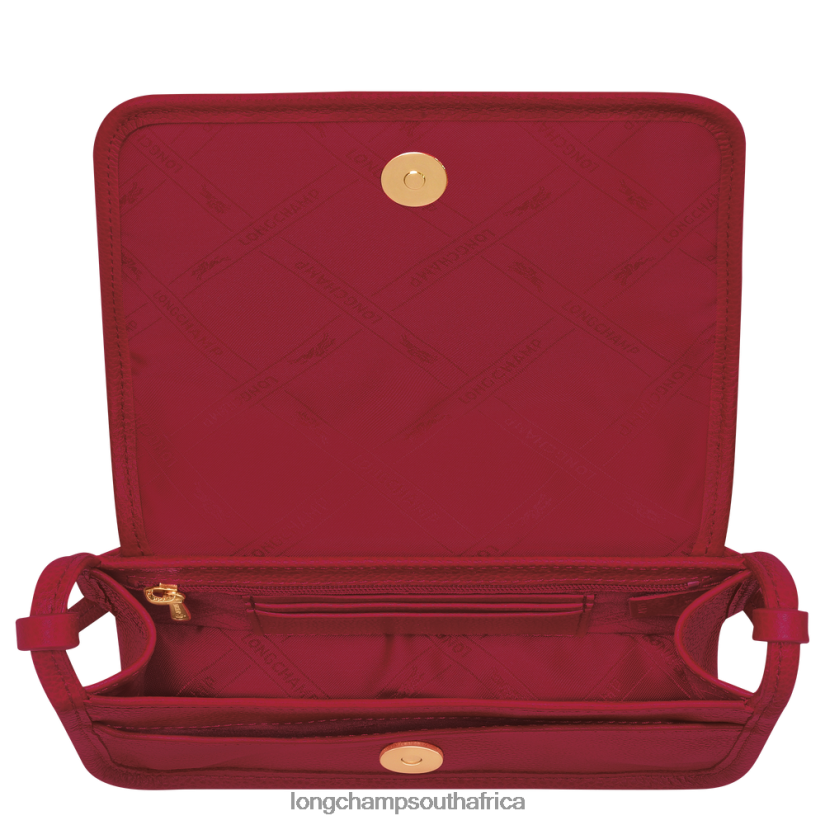 Le Foulonne Wallet on chain Red Leather Goods Longchamp Women 6D0H6J330