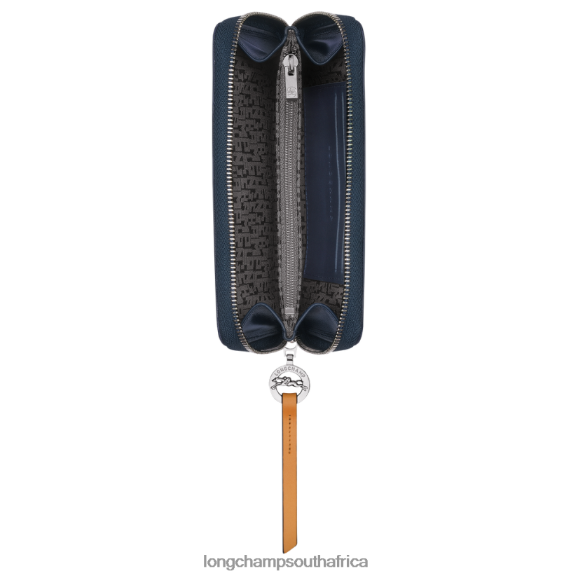 Le Pliage City Wallet Navy Leather Goods Longchamp Women 6D0H6J553