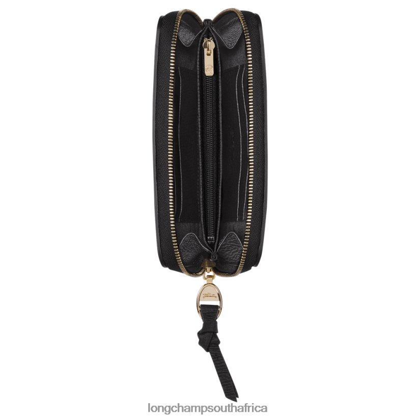 Mailbox Wallet Black Leather Goods Longchamp Women 6D0H6J613