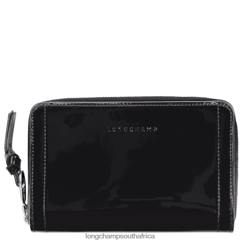 Mailbox Wallet Black Leather Goods Longchamp Women 6D0H6J619