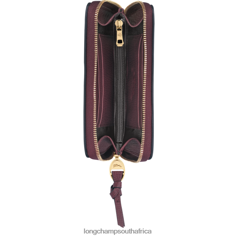 Mailbox Wallet Burgundy Leather Goods Longchamp Women 6D0H6J614