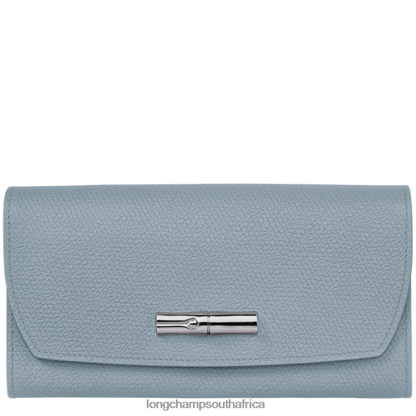 Roseau Continental wallet Cloud Blue Leather Goods Longchamp Women 6D0H6J591