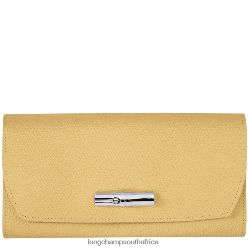 Roseau Continental wallet Corn Leather Goods Longchamp Women 6D0H6J589