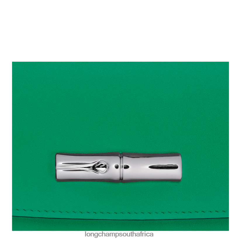 Roseau Continental wallet Grass/Green Light Leather Goods Longchamp Women 6D0H6J566