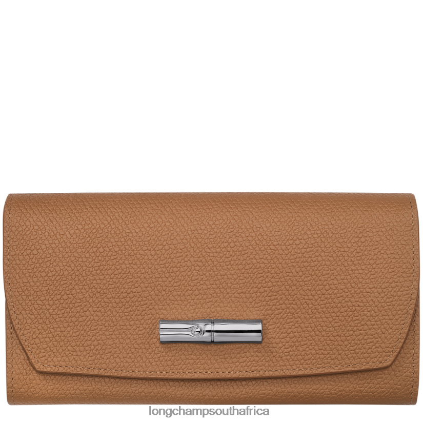 Roseau Continental wallet Natural Leather Goods Longchamp Women 6D0H6J588