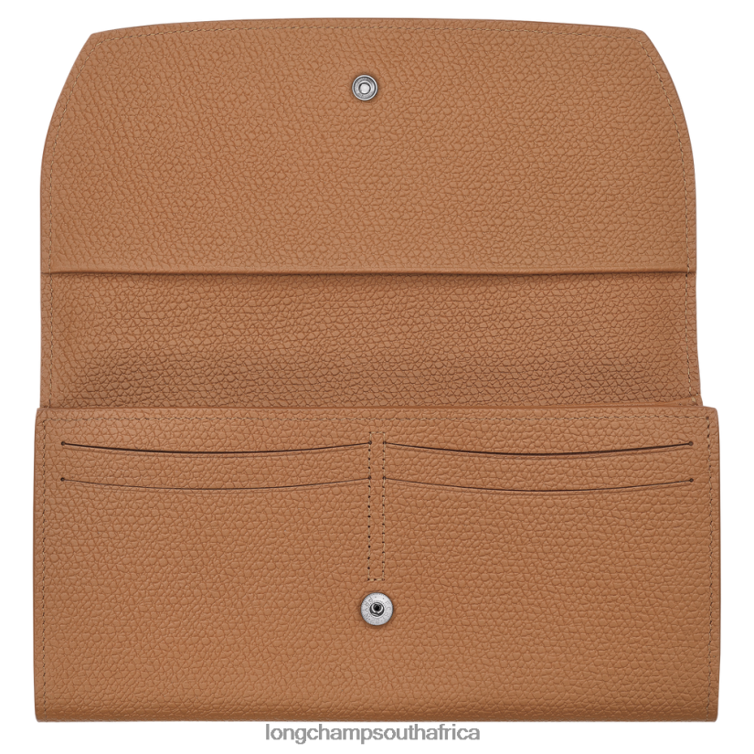 Roseau Continental wallet Natural Leather Goods Longchamp Women 6D0H6J588