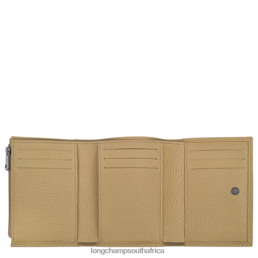 Roseau Essential Wallet Beige Leather Goods Longchamp Women 6D0H6J572