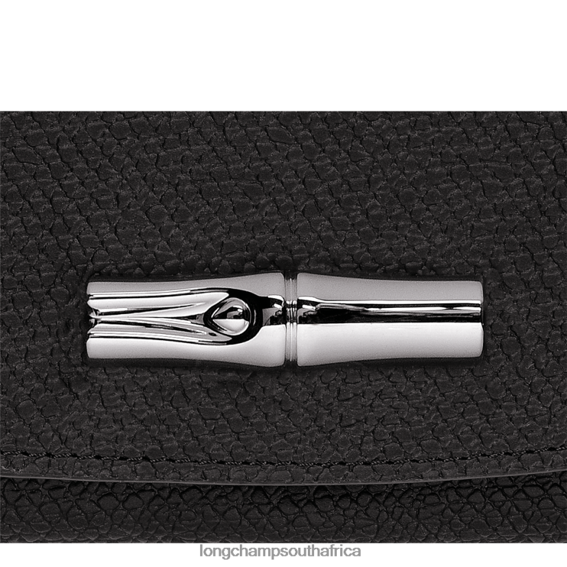 Roseau Wallet Black Leather Goods Longchamp Women 6D0H6J575