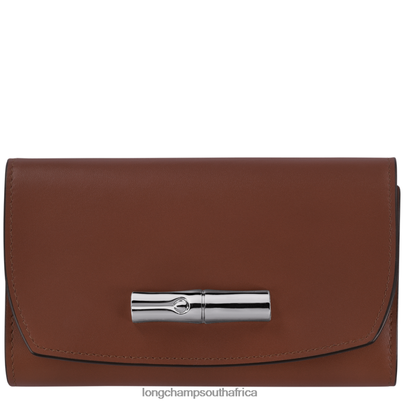 Roseau Wallet Ebony Leather Goods Longchamp Women 6D0H6J562