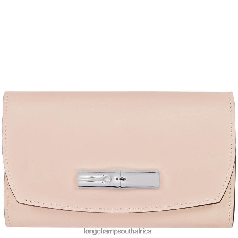 Roseau Wallet Pale Pink Leather Goods Longchamp Women 6D0H6J564