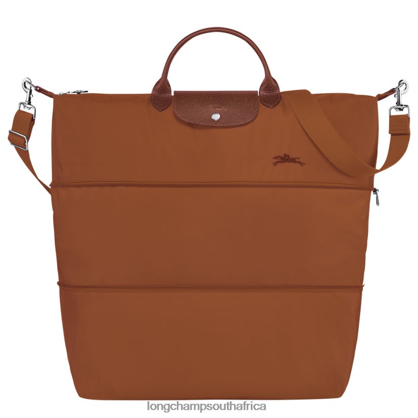 Le Pliage Green Travel bag expandable Cognac Bags Longchamp Women 6D0H6J802